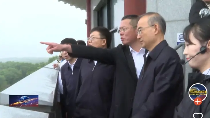 新任吉林省委书记调研珲春中俄朝三国交界处